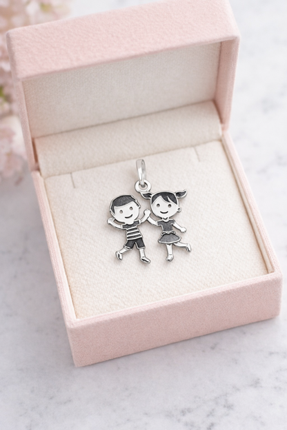 Kids Pendant Sterling Silver 925- 0.8”