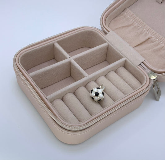 White & Black Soccer Ball Pendant Sterling Silver 925