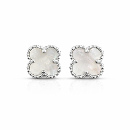 Trebol Stud Earring Medium 925 Sterling Silver -10mm