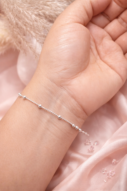 Luna Beaded Bracelet  925 Sterling silver