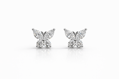 Mariposa Stud Earrings With Zc Sterling Silver 925