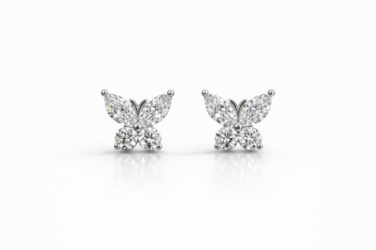 Mariposa Stud Earrings With Zc Sterling Silver 925
