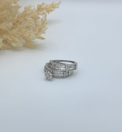 Flower Double Ring with Zc