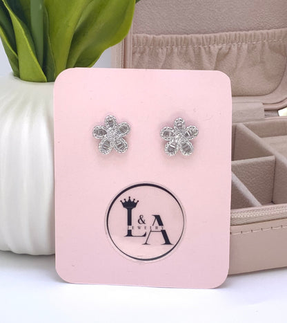 Olivia Stud Earring Sterling With Zc Silver 925