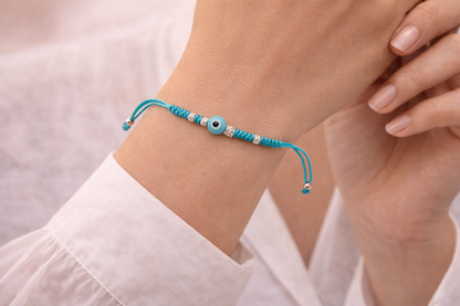 Evil Eye Aura Bracelet – Adjustable Protection Bracelet 925 SS