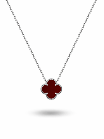 Red Clover Necklace Sterling Silver 925- 18mm