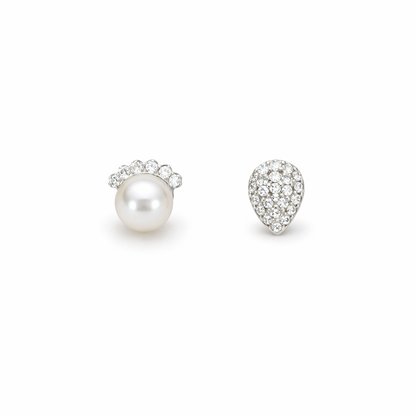 Pearl Glow Stud Earring - Sterling Silver 925- 7.5mm