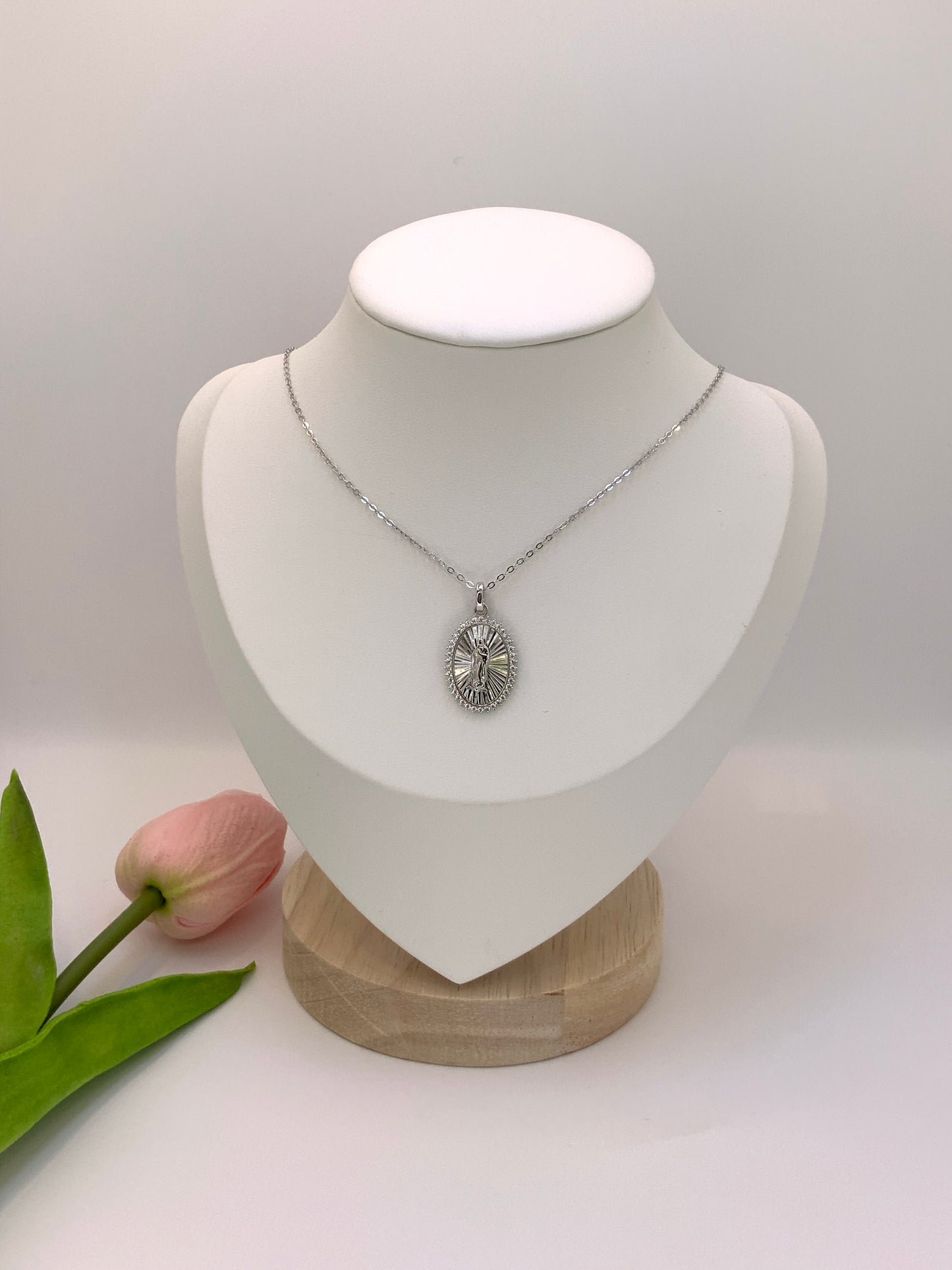 Virgin Guadalupe Necklace Sterling Silver 925