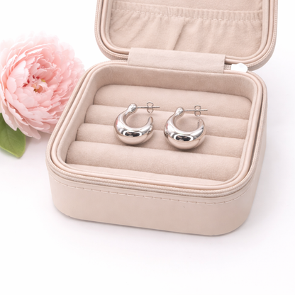 Luna Hoops Earrings Sterling Silver 925