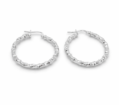 Galia Hoop Earrings  - Sterling Silver 925