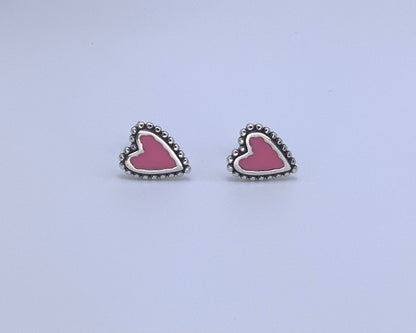 Heart Stud Earring Sterling Silver 925