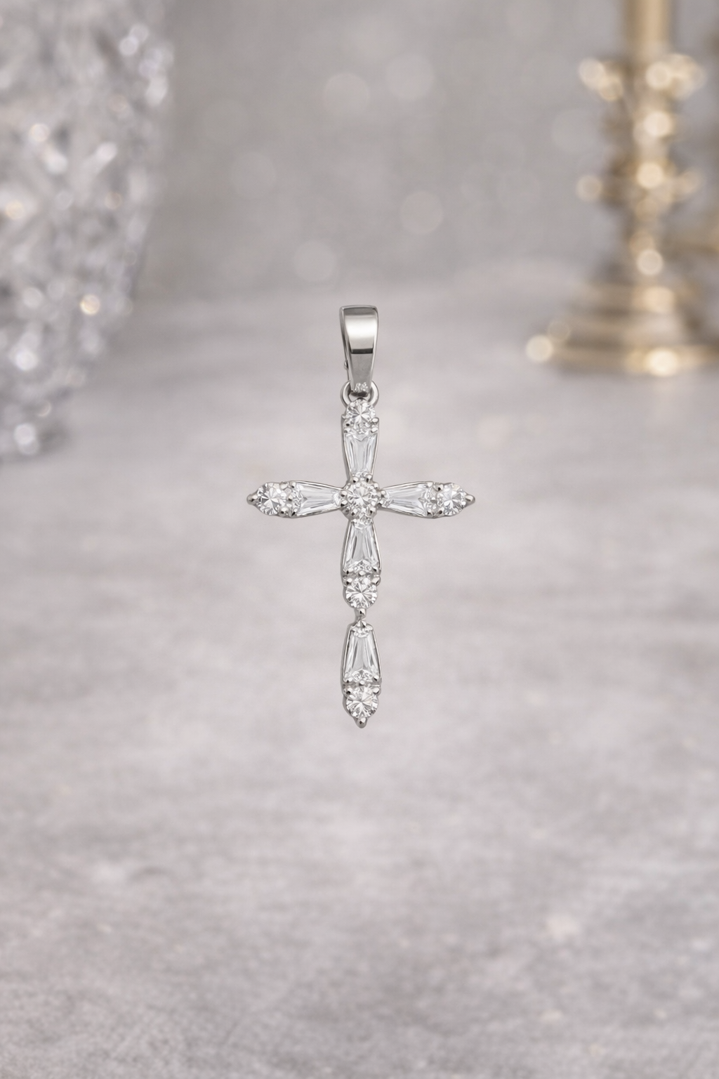 Divine Cross 925 Sterling Silver- 0.9”