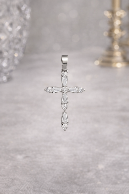 Divine Cross 925 Sterling Silver- 0.9”
