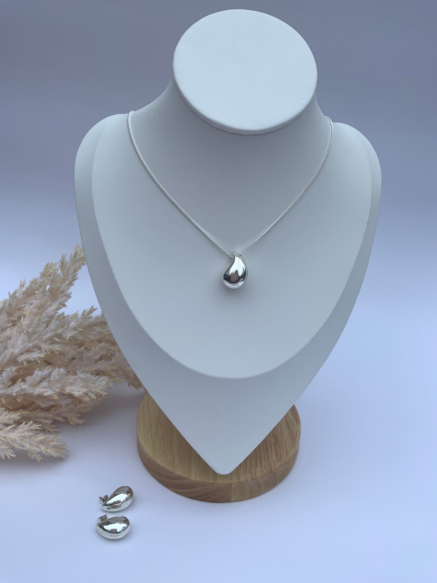 Set Bottega Necklace and Earring - Sterling Silver 925