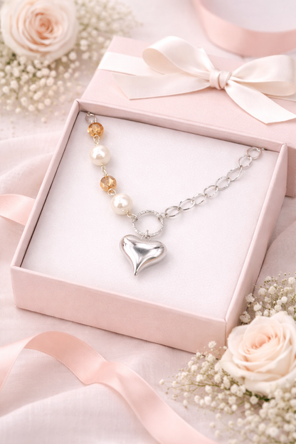 Amara Perla Necklace - Sterling Silver 925