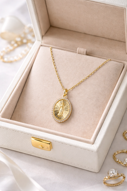 Virgin Guadalupe Necklace Sterling Silver 925