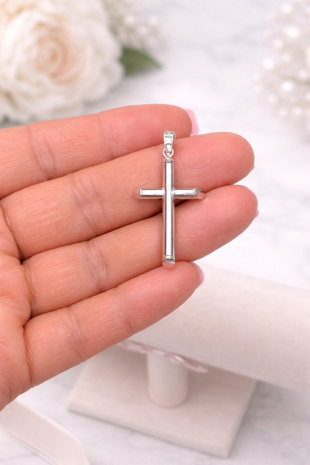 Cross Pendant Sterling Silver 925-1.6”
