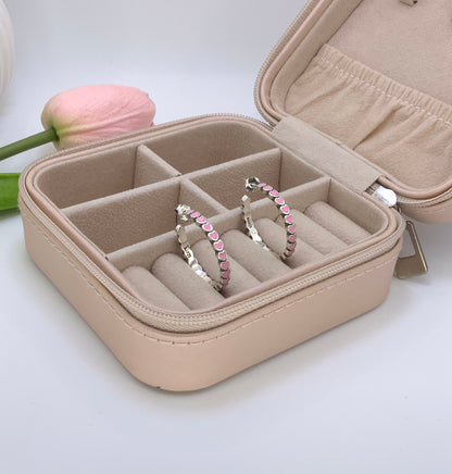 Heart Hoop Earrings Large - Sterling Silver 925