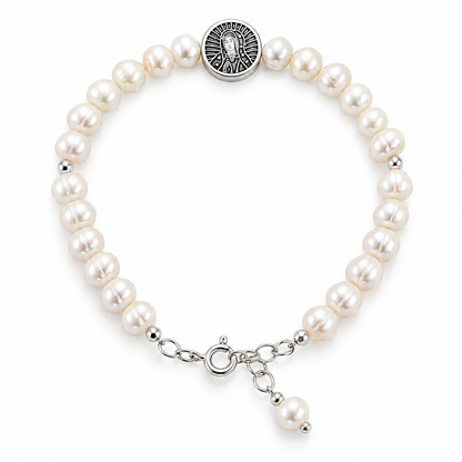 Our Lady of Guadalupe Pearl Bracelet – Sterling Silver 925