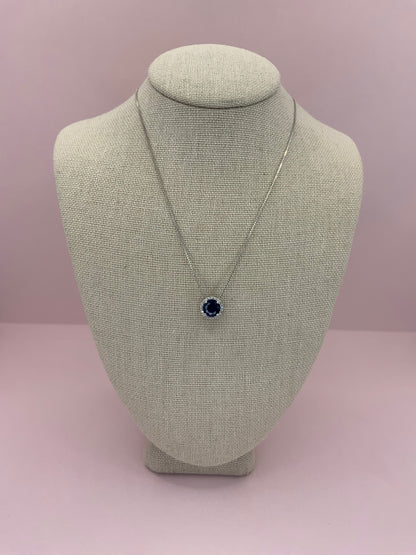 Ocean Necklace Double Sided with Zc Blue-White