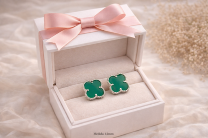 Trebol Stud Earrings 925 Sterling Silver - 12mm