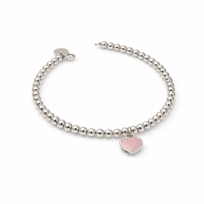 Blush Heart Bracelet Sterling Silver 925