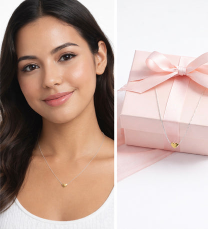 Mini Sweetheart  Gold Necklace - Sterling Silver 925