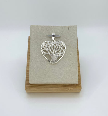 Heart Tree  Life Pendant - Sterling Silver 925