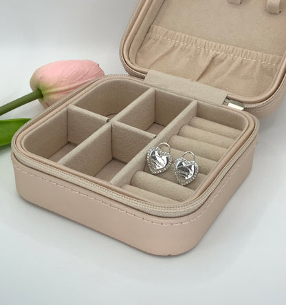 Padlock Style Stud Earring Sterling Silver 925