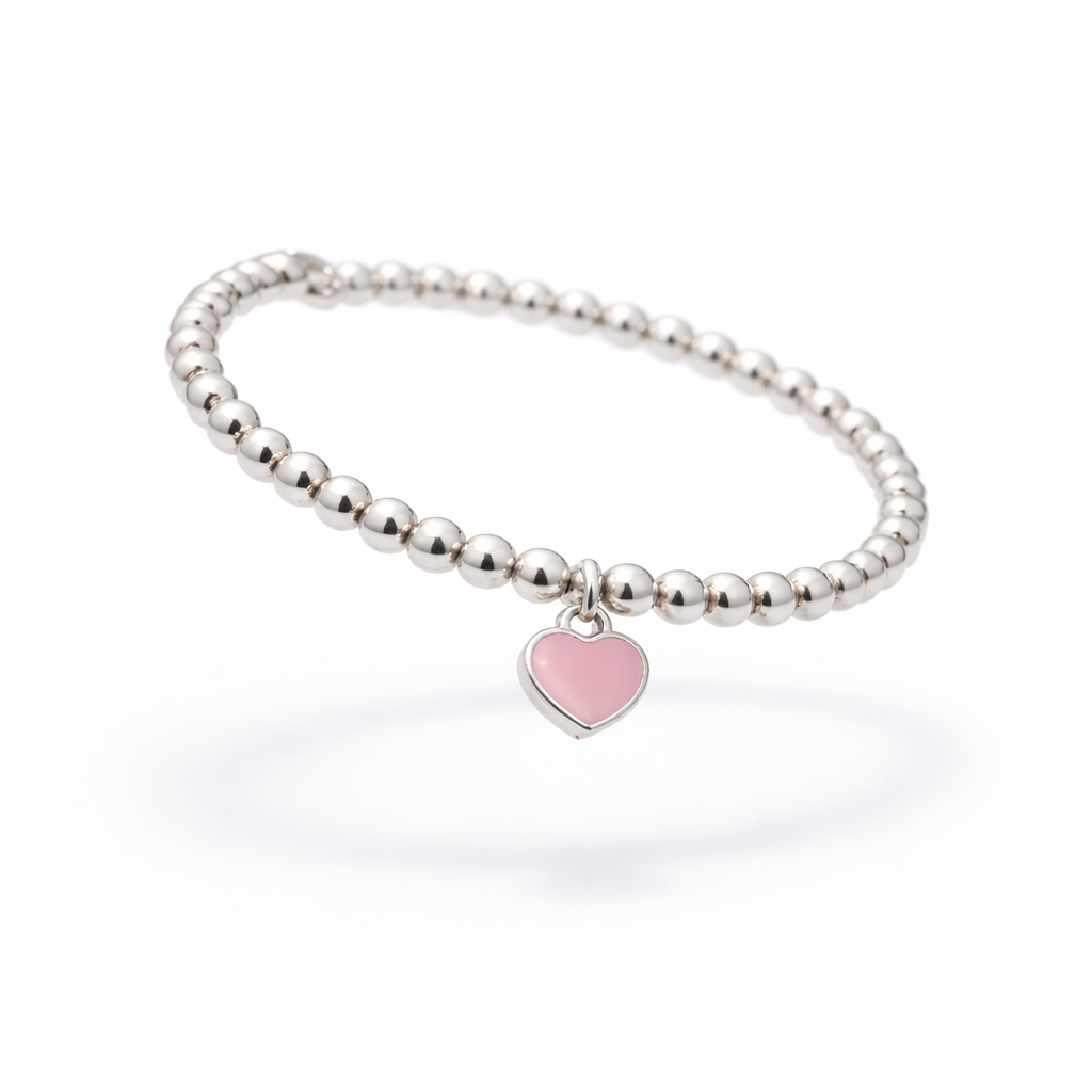 Blush Heart Bracelet Sterling Silver 925