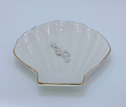 Initial with Crown Pendant CZ Sterling Silver 925