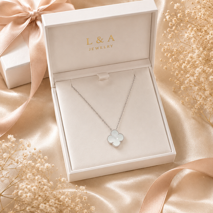 Pearl Clover Necklace 925 Sterling Silver-15mm