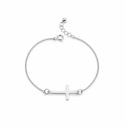 Cross l Bracelet Sterling Silver 925 - 7.5”
