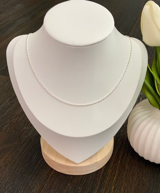 Cable Chain Necklace Sterling Silver 925 -16” & 20 “