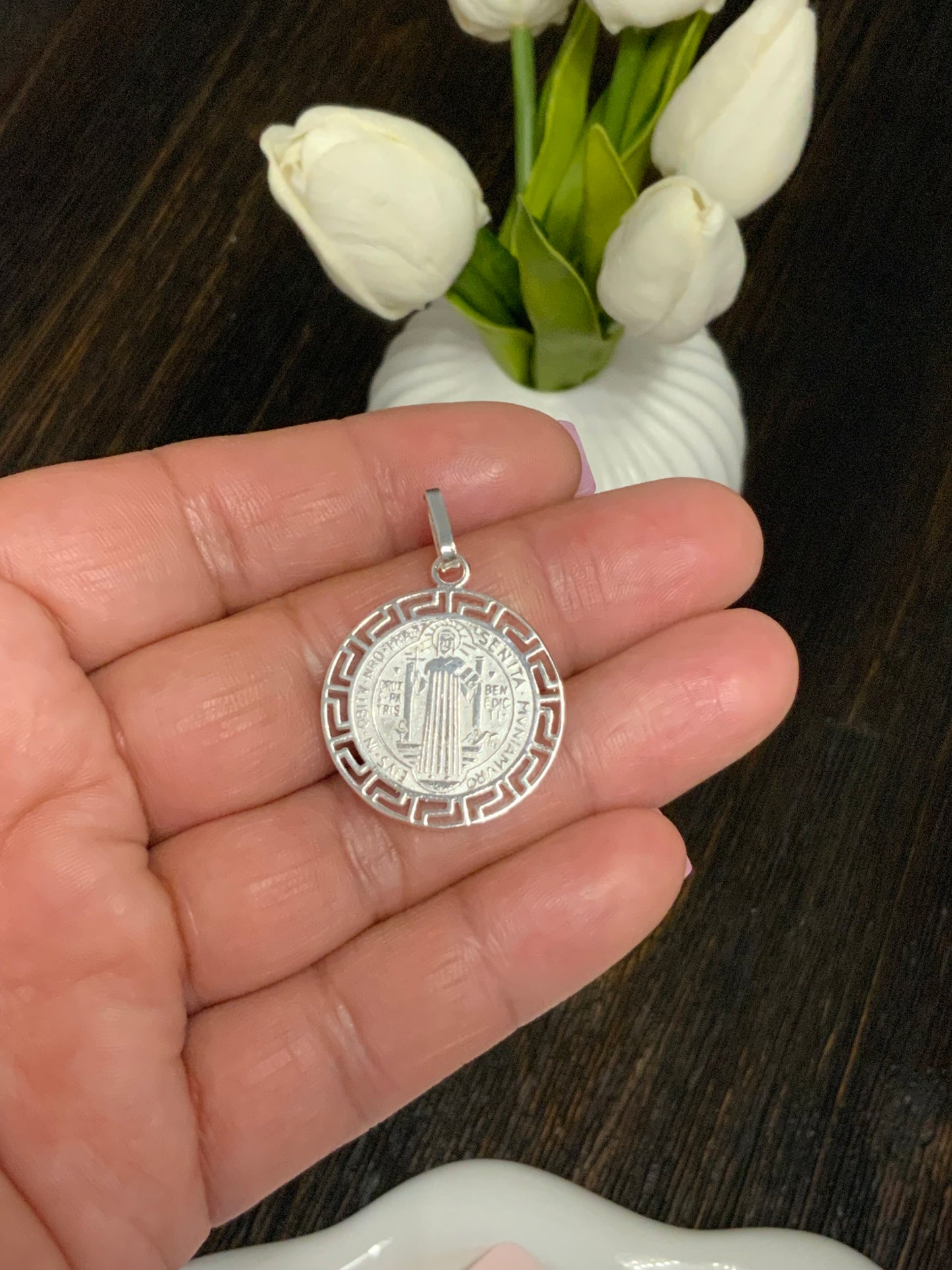 Saint Benedict Pendant Sterling Silver 925