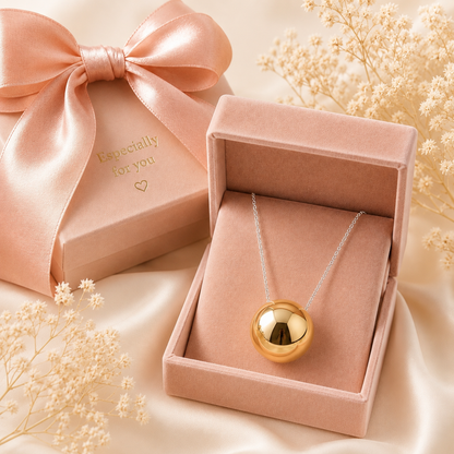 Gold Balli  Necklace 925 Sterling Silver-16mm