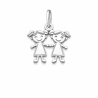 Kids Pendant Sterling Silver 925- 0.8”