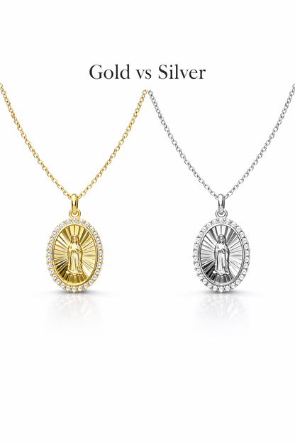 Virgin Guadalupe Necklace Sterling Silver 925
