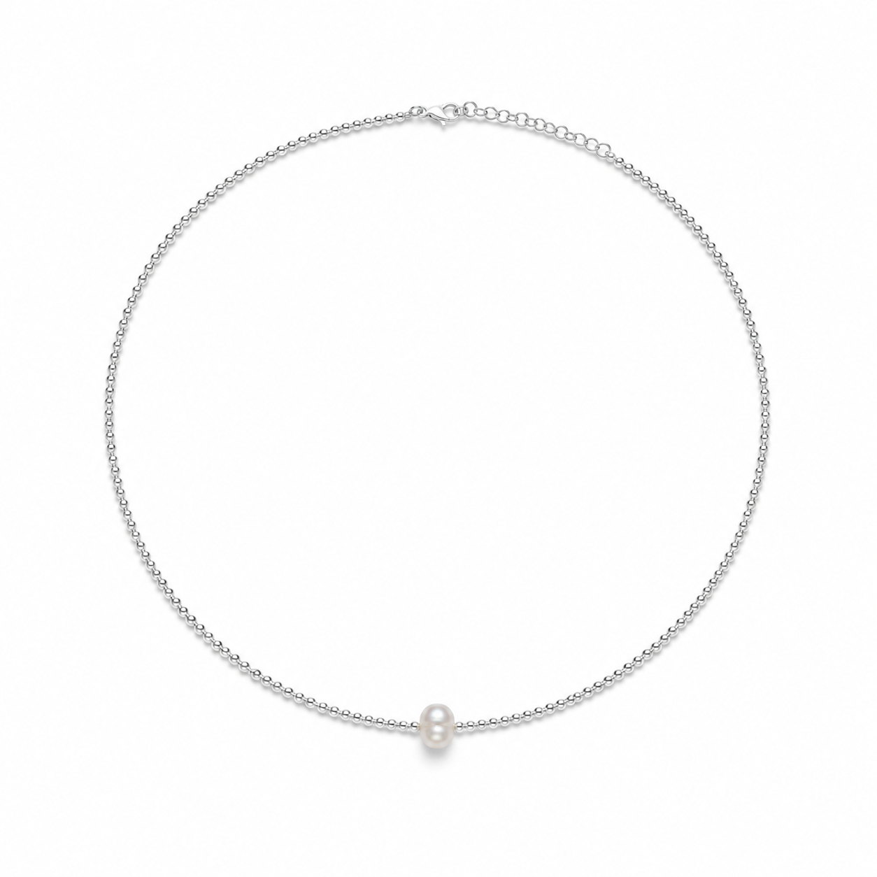 Radiant Pearl Necklace 925 Sterling Silver