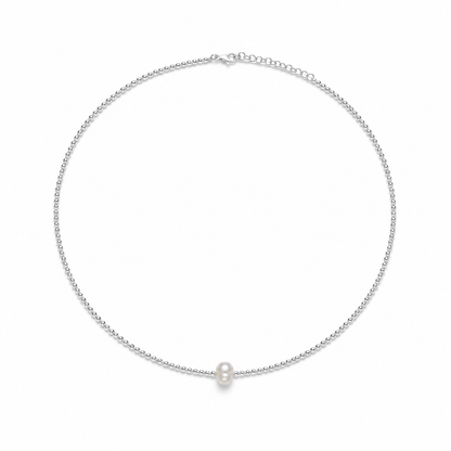 Radiant Pearl Necklace 925 Sterling Silver