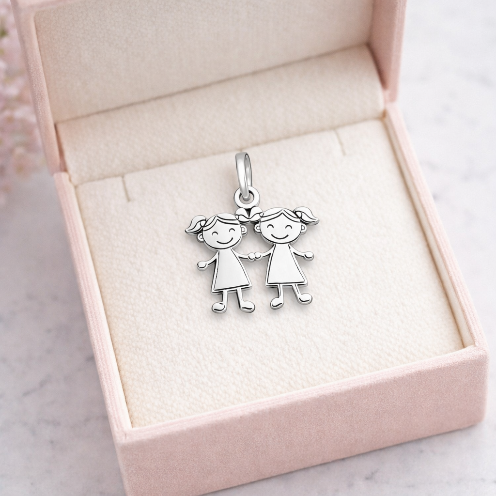 Kids Pendant Sterling Silver 925- 0.8”