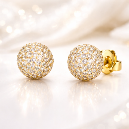 Bola de Fuego Stud Earring Sterling Silver 925 - 8mm