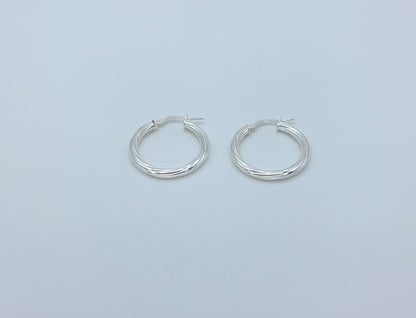 Martina Hoop Earring Twisted Sterling Silver 925