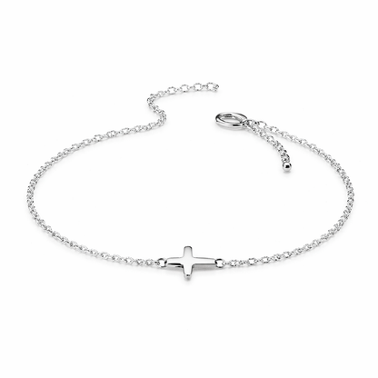 Cross Bracelet Sterling Silver 925 - up to 8”