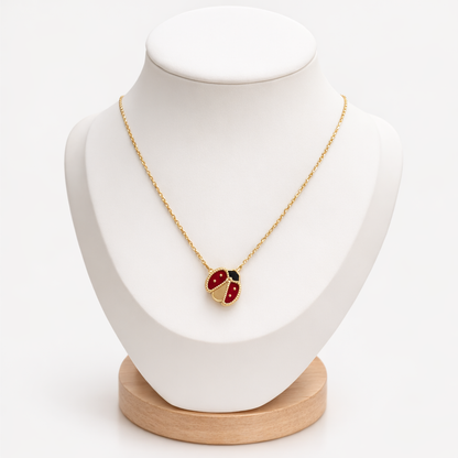 Ladybug Necklace Sterling Silver 925