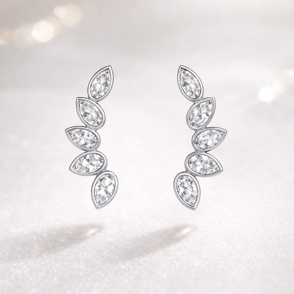 Leaf Stud Earring Sterling Silver 925