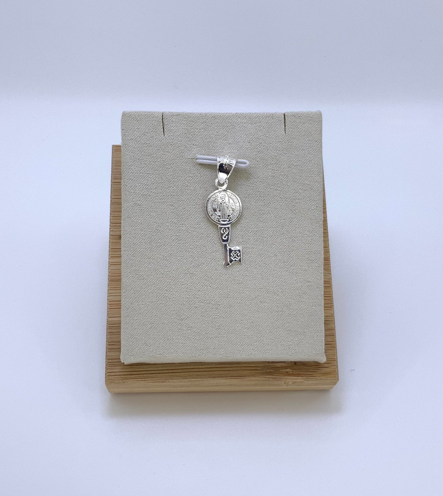 Saint Benedict Key Pendant - Sterling Silver 925