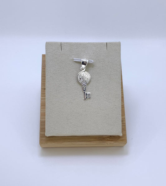 Saint Benedict Key Pendant - Sterling Silver 925