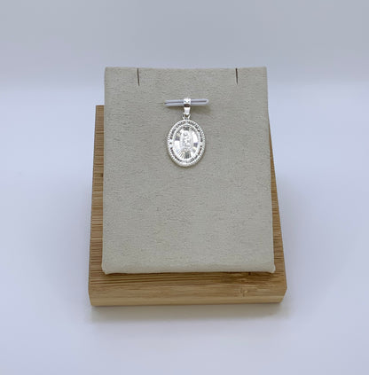 Our Lady of Guadalupe Pendant small ,Sterling Silver 925