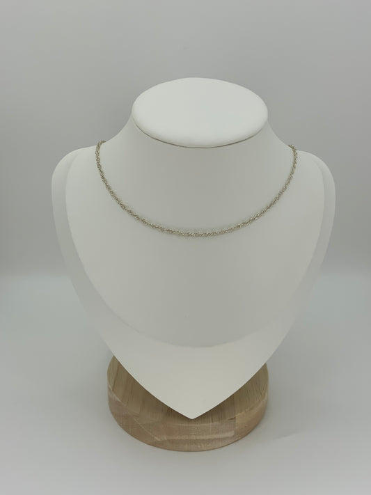 Twisted  Chain Necklace  Sterling Silver 925- 18” & 20”